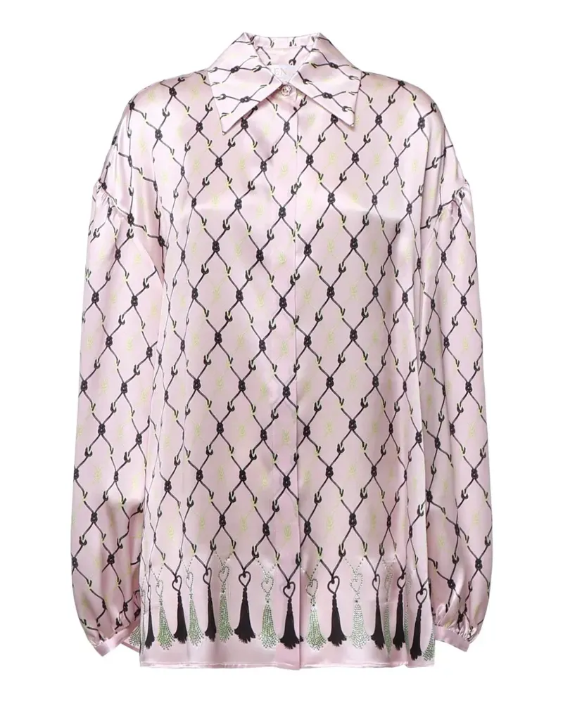 Genny rope-print silk shirt - Rosa Rosa