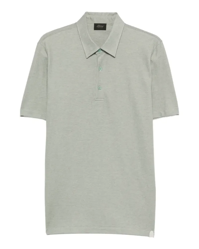 Brioni Poloshirt mit Knopfleiste - Grün Grün