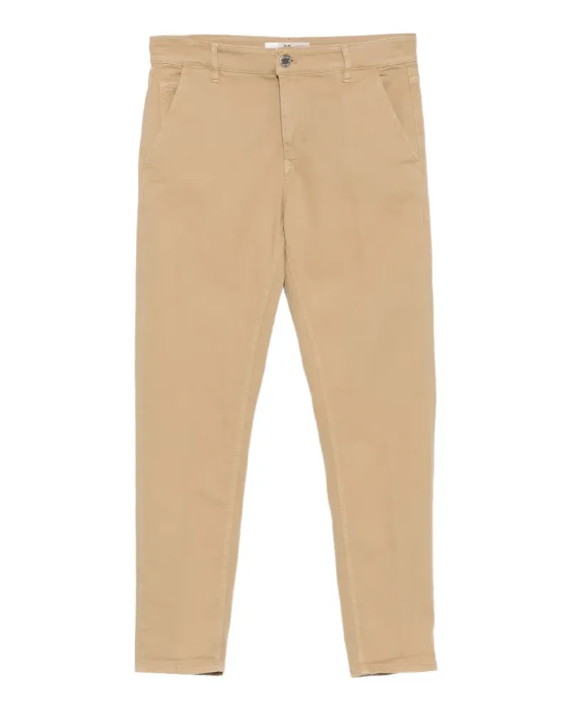 PT TORINO Slim-Fit-Hose mit Logo-Patch - Nude Nude