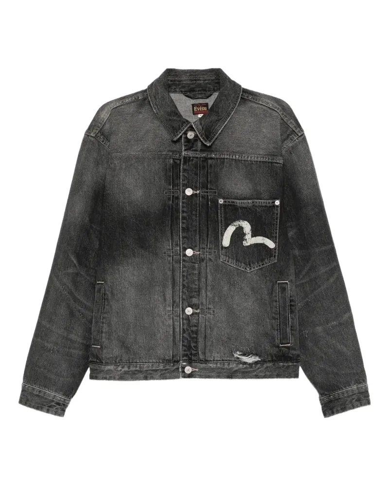 Evisu Ebisu denim jacket - Schwarz Schwarz