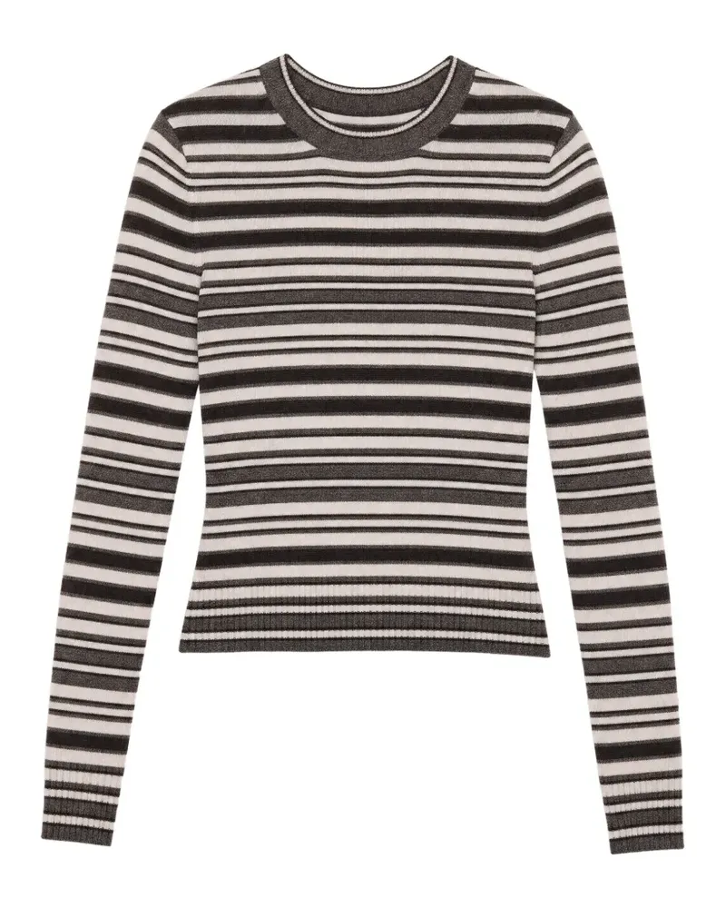 Reformation Lian Kaschmirpullover mit Querstreifen - Nude Nude
