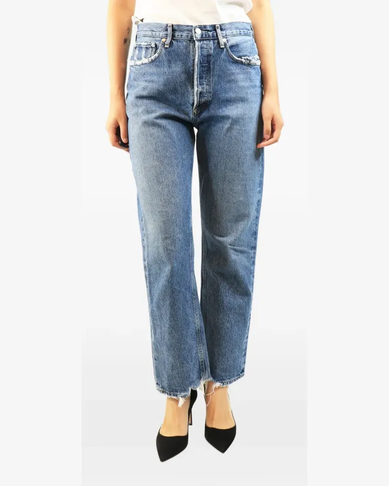 AGOLDE high-waisted straight-leg jeans - Blau Blau