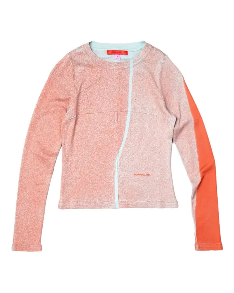Eckhaus Latta T-Shirt in Colour-Block-Optik - Orange Orange
