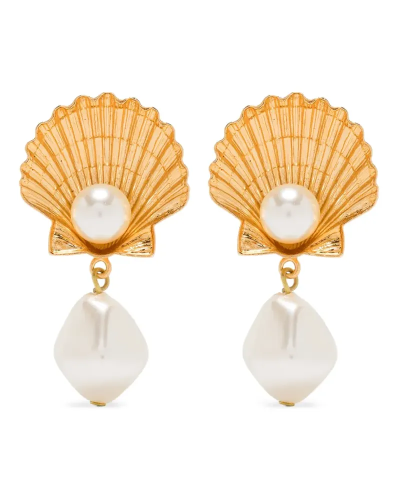 Jennifer Behr Ohrringe mit Muschelperlen - Gold Gold