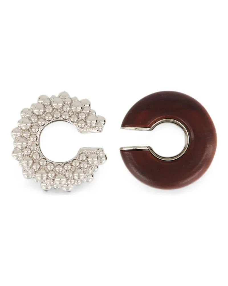 Paco Rabanne mismatched ear cuff earrings - Silber Silber