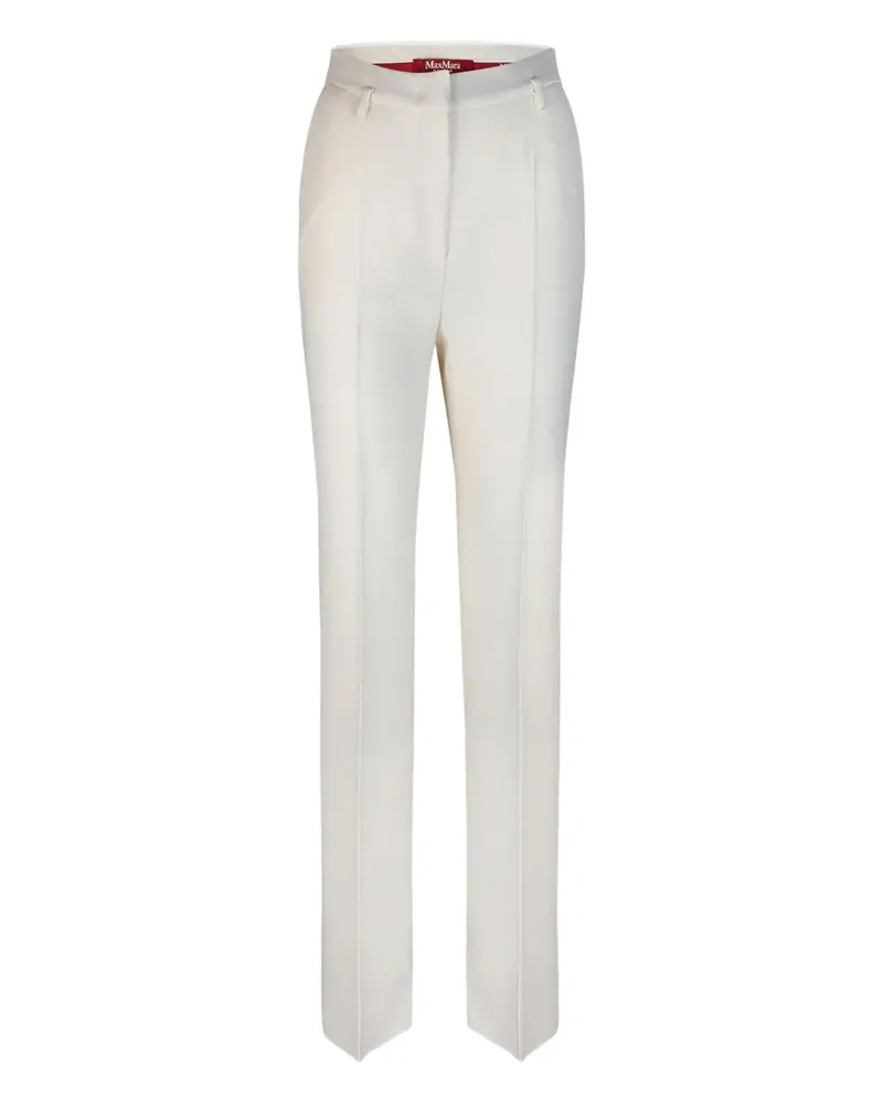Max Mara Hose mit Falten - Weiß Weiß