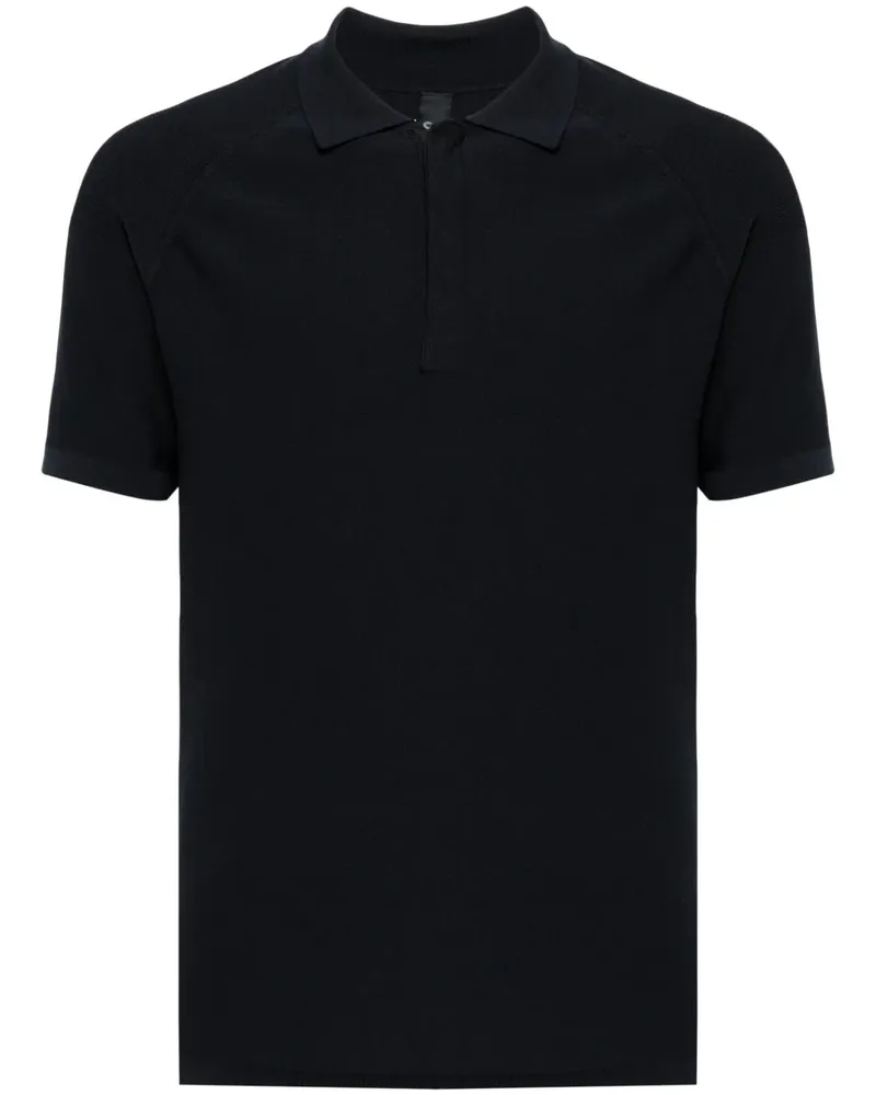 AlphaTauri Poloshirt mit gerippten Schultern - Blau Blau