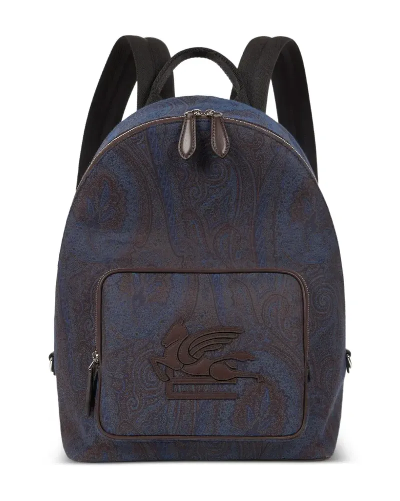 Etro Essential Rucksack mit Paisleymuster - Blau Blau