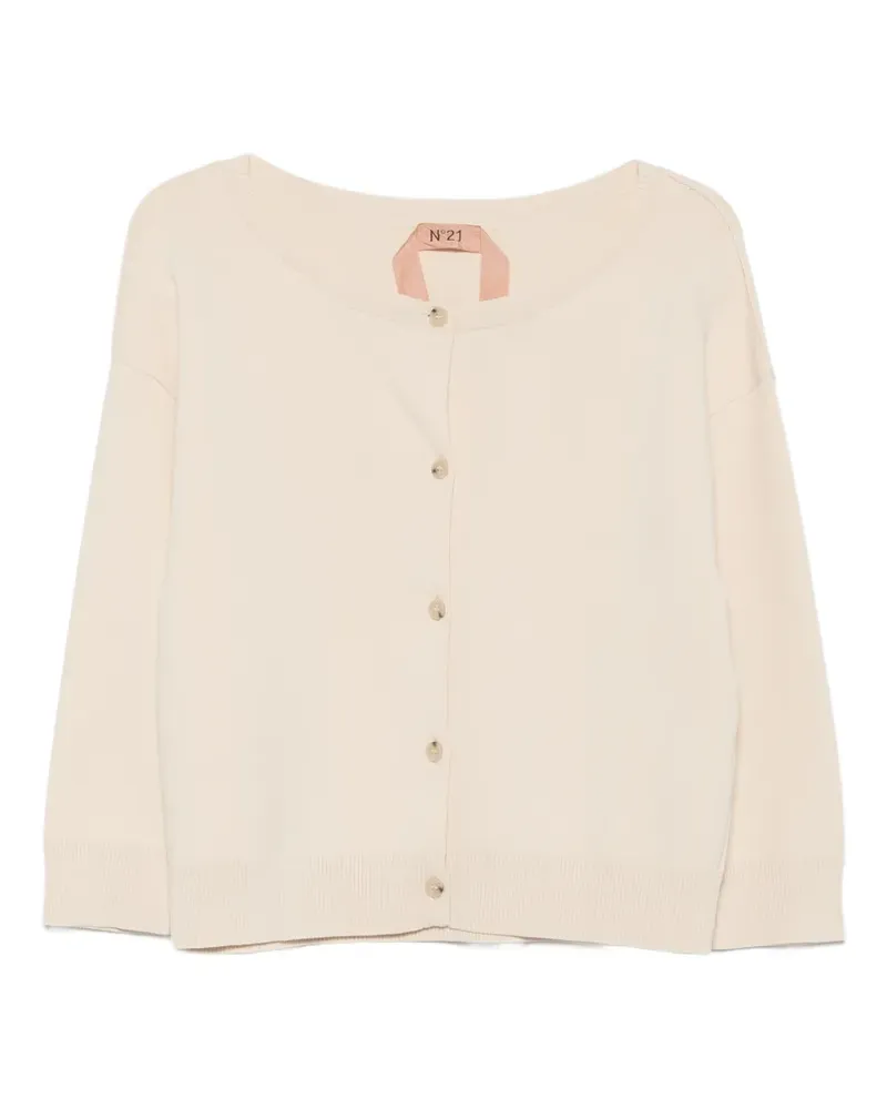 N° 21 button-up knitted cardigan - Nude Nude