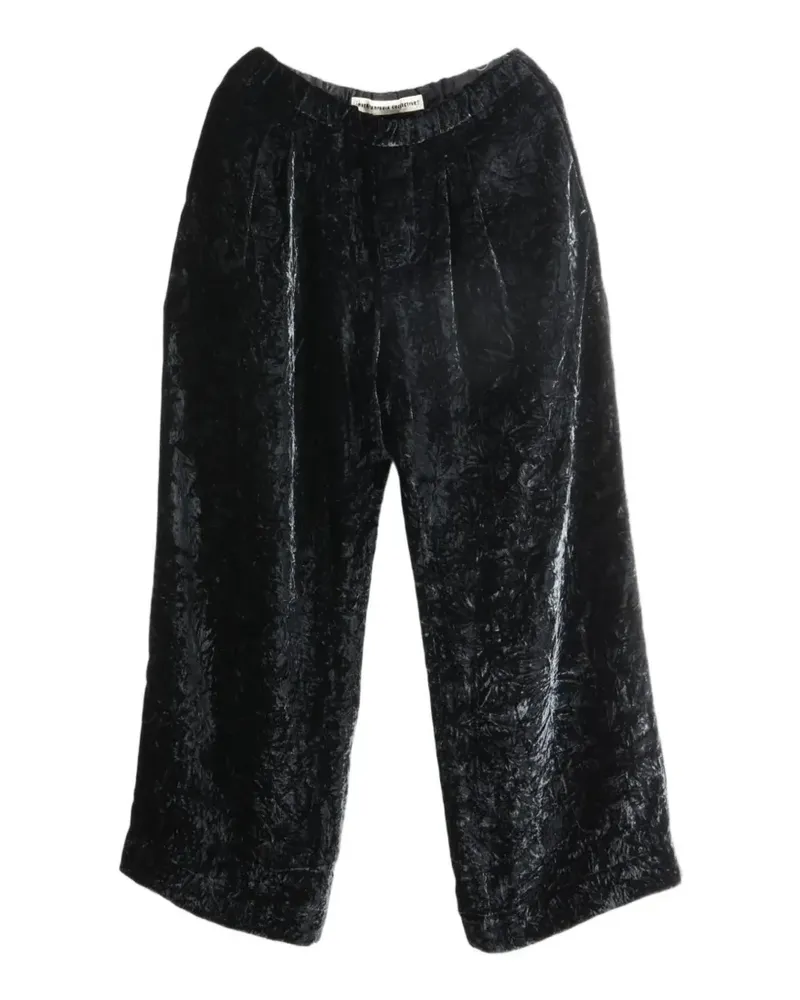 Meta Campania Collective Hose aus Samt in Knitteroptik - Schwarz Schwarz