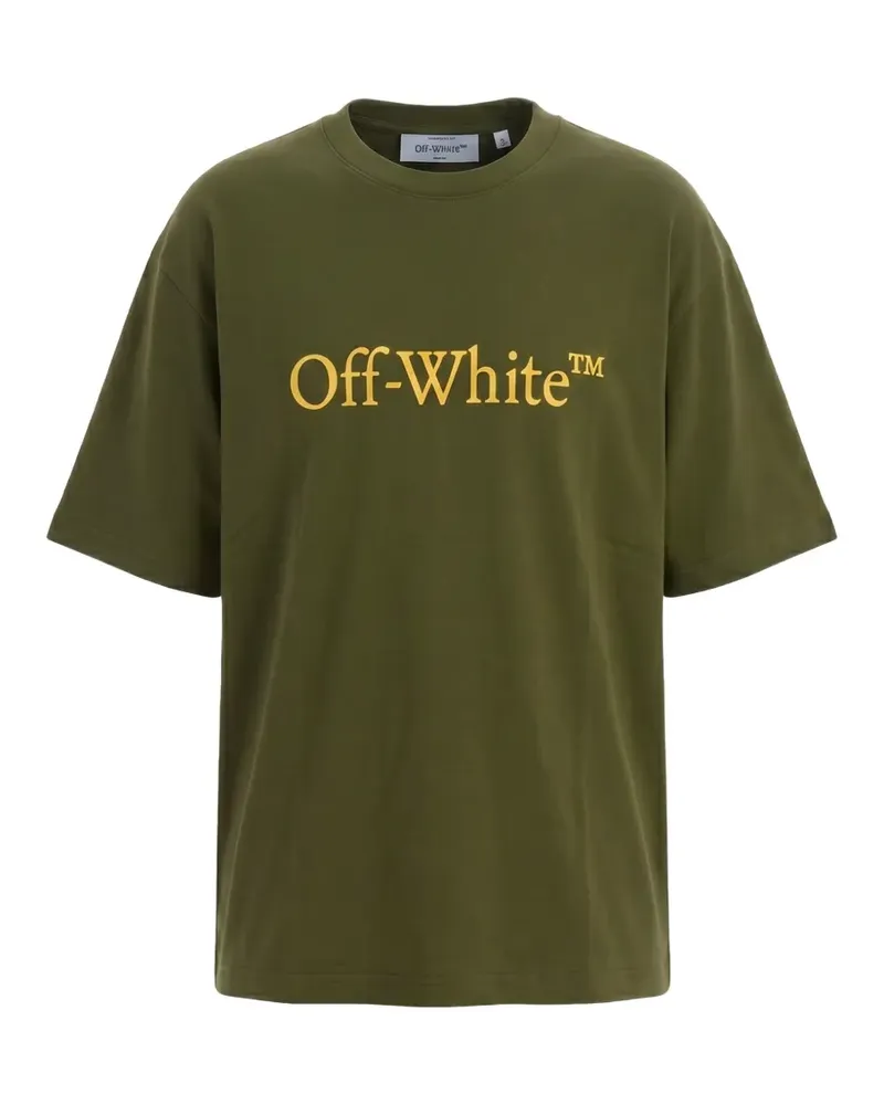 OFF-WHITE T-Shirt mit Logo-Print - Grün Grün