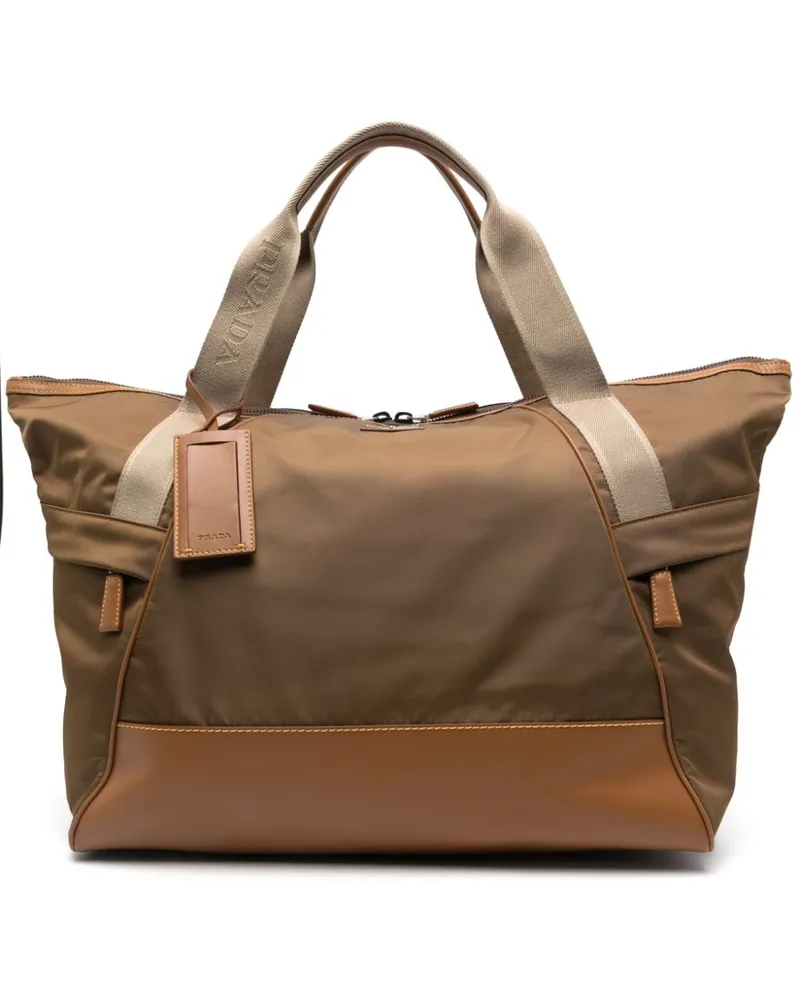 Prada Reisetasche mit Triangel-Logo - F0594 Brown F0594