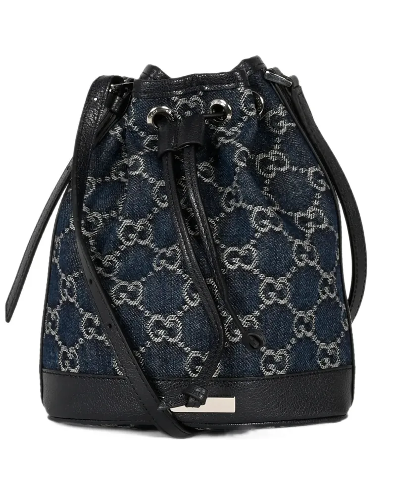 Gucci Mini Beuteltasche mit -Schild - Blau Blau