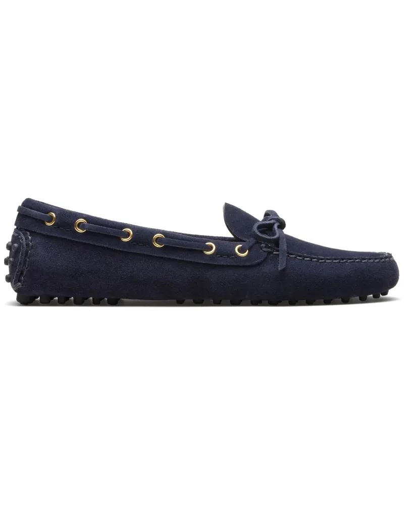 Car Shoe Loafer aus Wildleder Blau