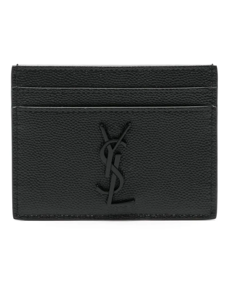 Saint Laurent Kartenetui mit Cassandre-Logo Schwarz