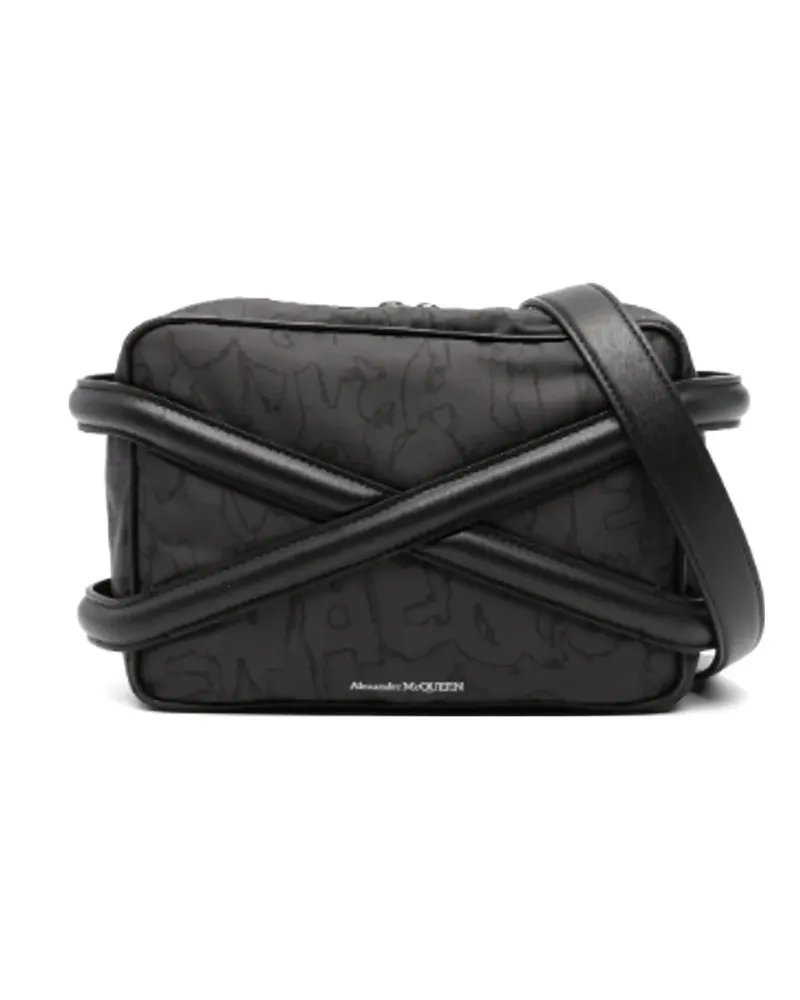 Alexander McQueen Harness Kuriertasche - Schwarz Schwarz