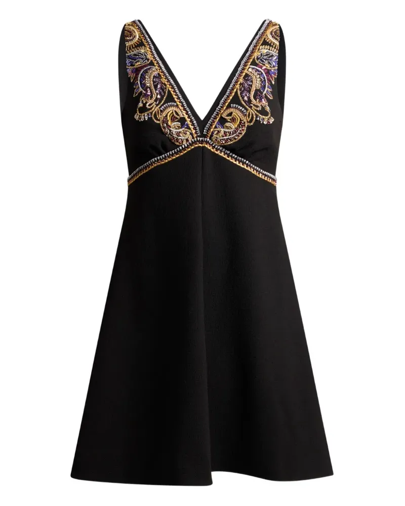 Etro sleeveless mini dress - Schwarz Schwarz