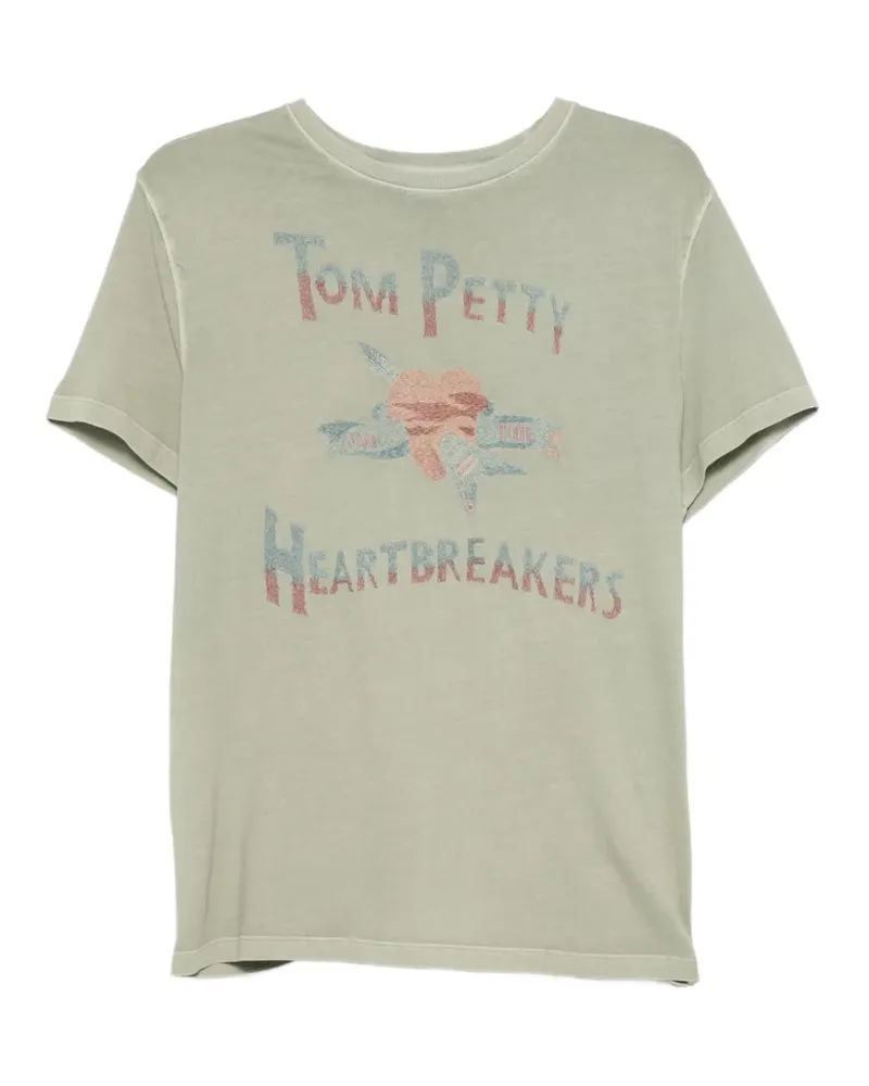John Varvatos logo-embroidered T-shirt - Grün Grün