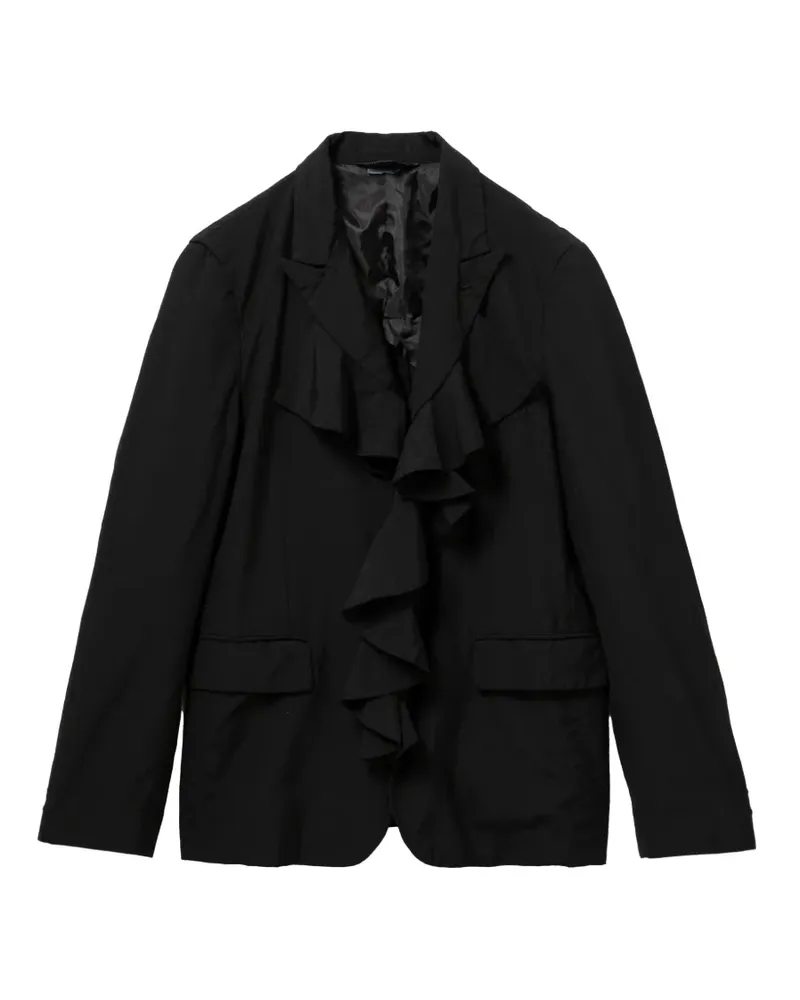 Comme des Garçons Gerüschter Blazer - Schwarz Schwarz