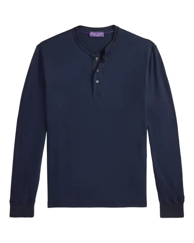 Ralph Lauren Klassisches Henley-Hemd - Blau Blau