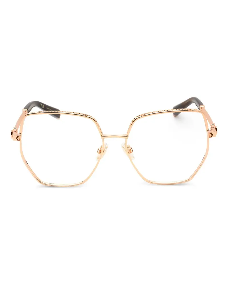 Philipp Plein Brille mit geometrischem Gestell - Gold Gold