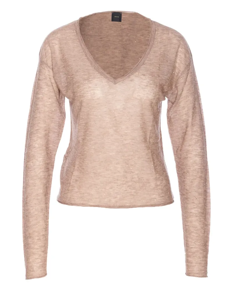 Pinko Pullover mit Mikro-Pailletten - Nude Nude