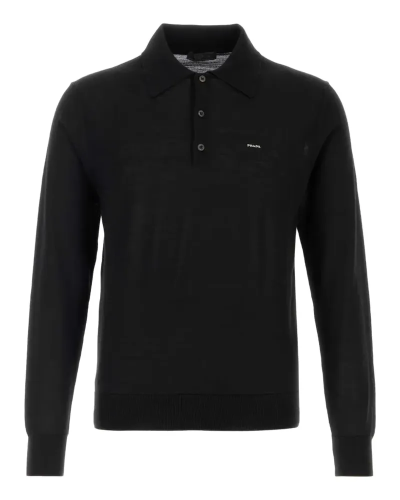 Prada fine-knit long-sleeve sweater - Schwarz Schwarz