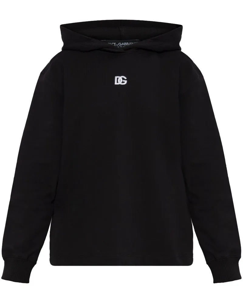 Dolce & Gabbana Hoodie mit Logo-Stickerei - Schwarz Schwarz
