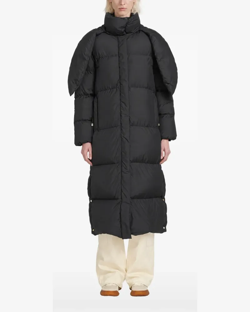 Moncler Lange Ornement Daunenjacke mit Kapuze - Schwarz Schwarz