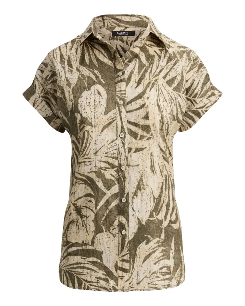 Ralph Lauren Leinenhemd mit Palmen-Print - Grün Grün