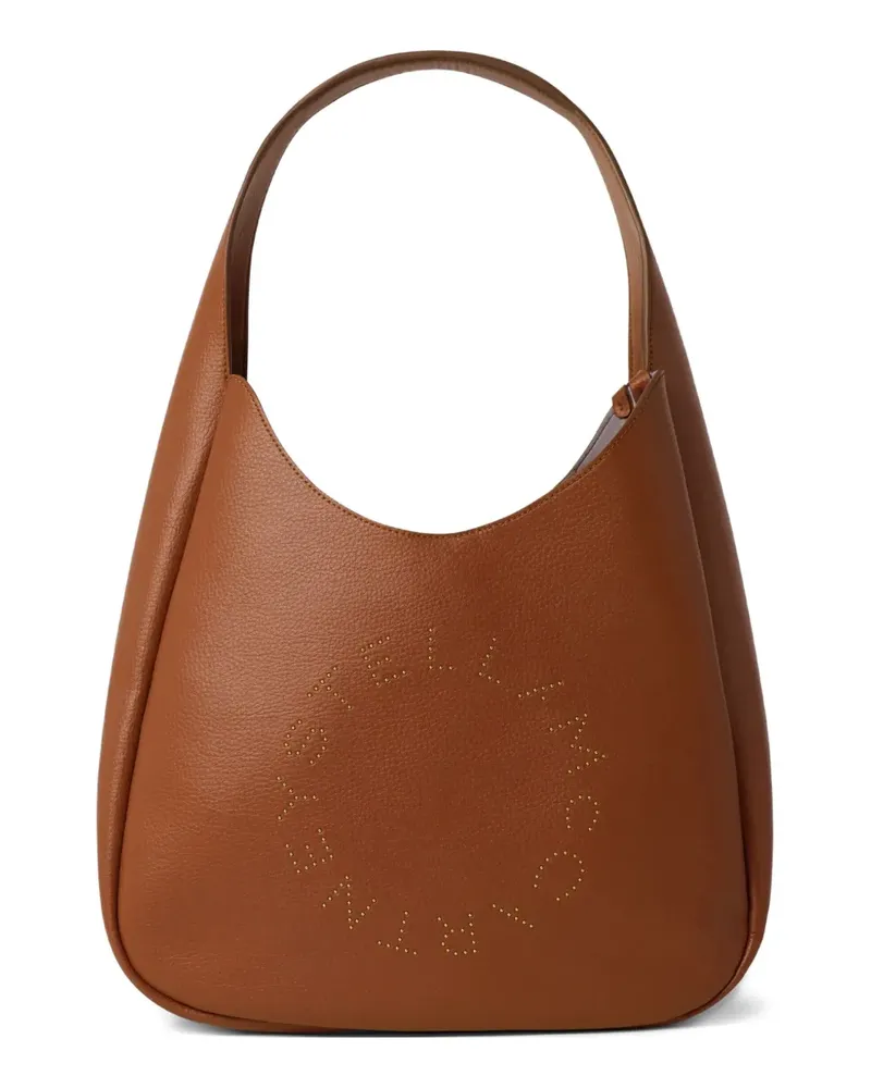 Stella McCartney Mittelgroßer Slouchy Tote Bag mit Logo - Braun Braun