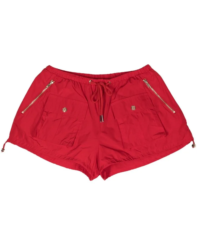 Cynthia Rowley Bloomer-Shorts mit Cargotaschen Rot