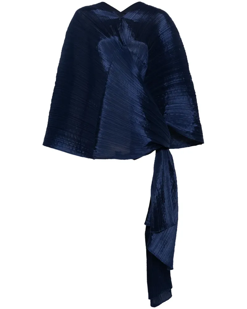 Issey Miyake Madame-T Poncho - Blau Blau