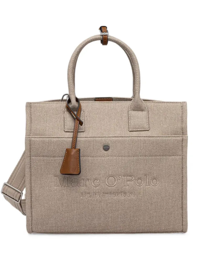 Marc O'Polo medium logo-embroidered tote bag - Nude Nude