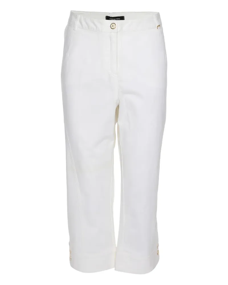Elena Mirò Geknöpfte Jeans - Weiß Weiß