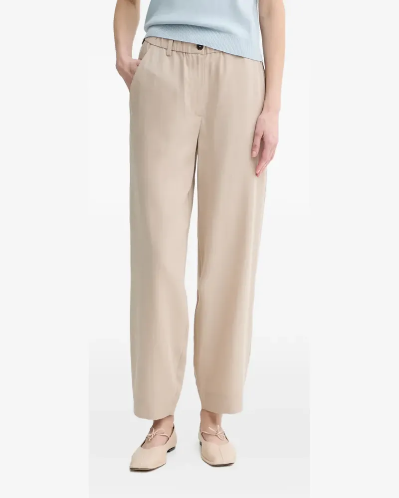Marc O'Polo elasticated-waistband logo-patch trousers - Nude Nude