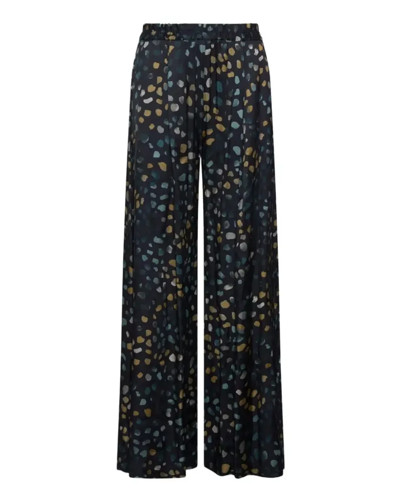 MARELLA abstract-print palazzo pants - Schwarz Schwarz
