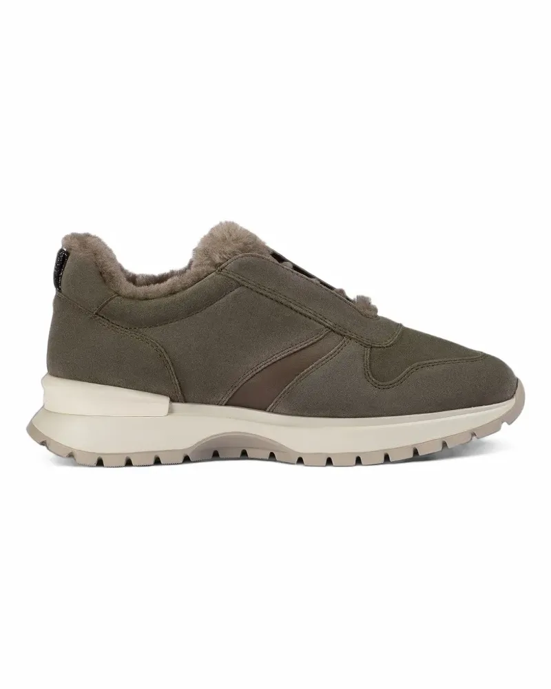 Doucal´s shearling-trim slip-on sneakers - Grau Grau