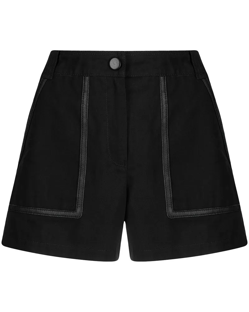 Yves Salomon Shorts mit hohem Bund - Schwarz Schwarz