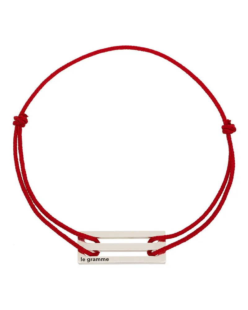 Le Gramme Le 2.5g Kordelarmband mit Sterlingsilber-Detail - Rot Rot