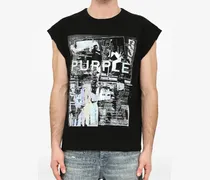 graphic-print T-shirt - Schwarz