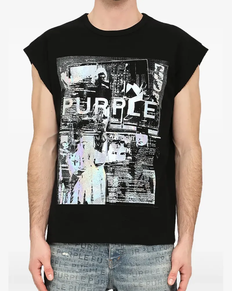 PURPLE BRAND graphic-print T-shirt - Schwarz Schwarz