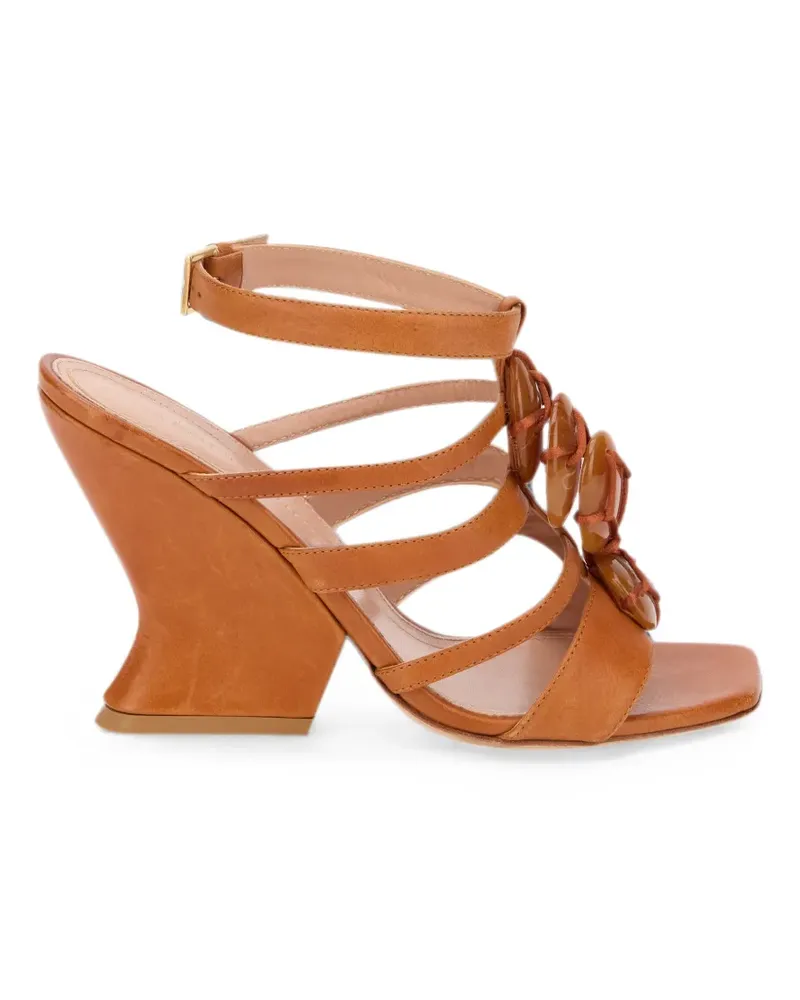 Alberta Ferretti Verzierte Sandalen - Braun Braun