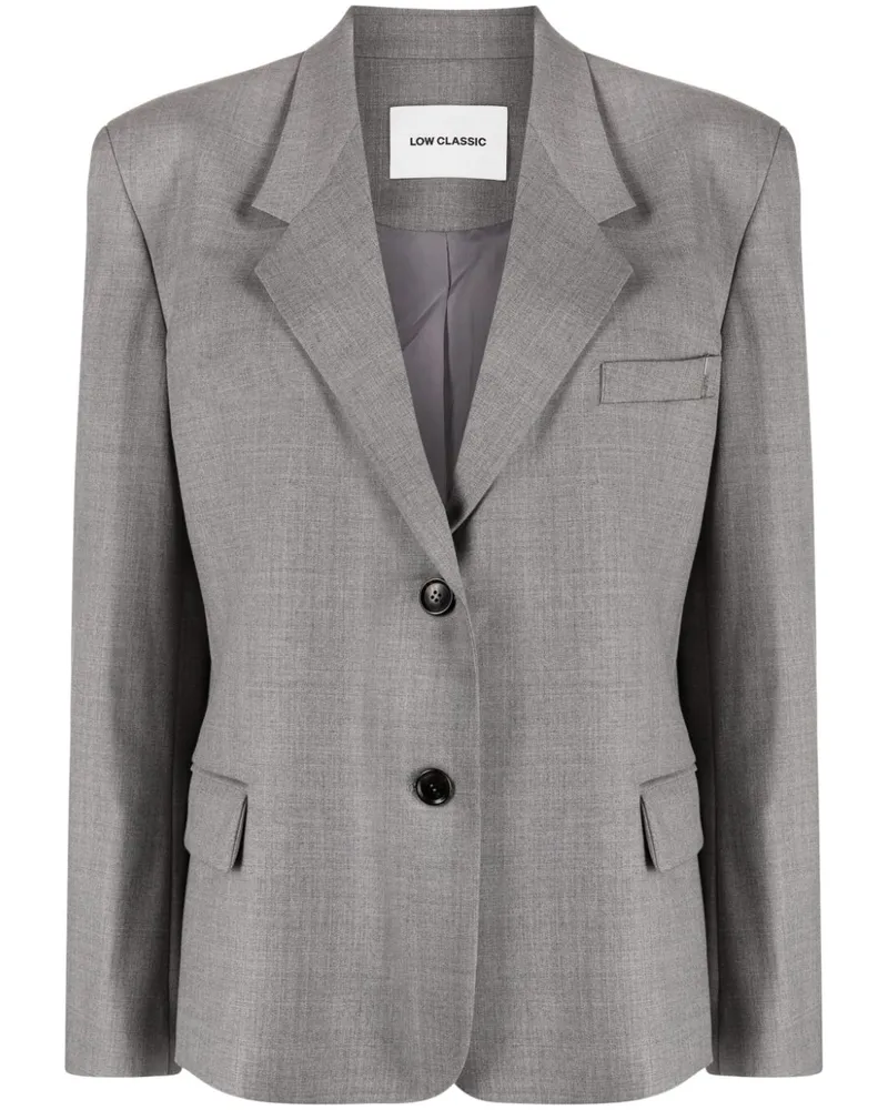 LOW CLASSIC Einreihiger Classic Blazer Grau