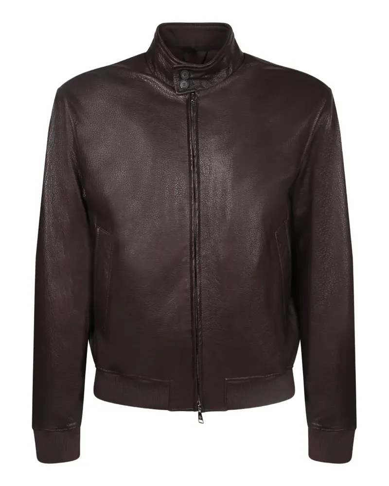 Tagliatore Bomberjacke aus Leder - Braun Braun