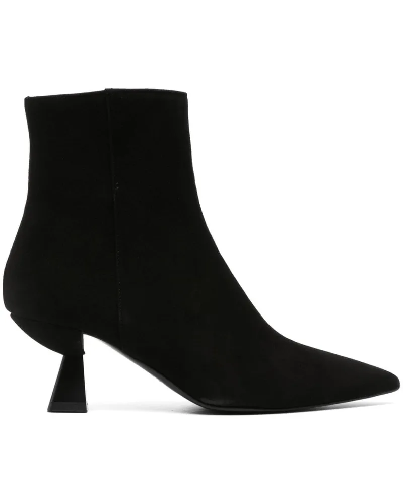 FESTA Milano Stiefeletten aus Wildleder 65mm - Schwarz Schwarz
