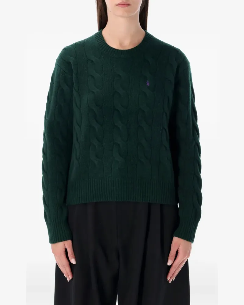 Ralph Lauren Strick mit Zopfmuster - Grün Grün