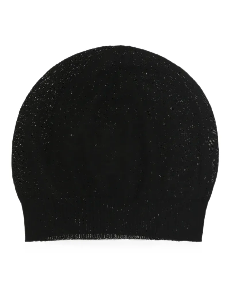 Rick Owens fine-knit beanie hat - Schwarz Schwarz