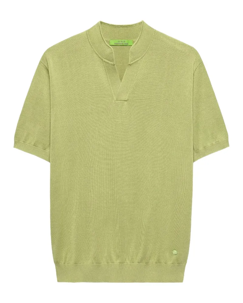 Shanghai Tang Mandarin T-Shirt aus Seide - Grün Grün