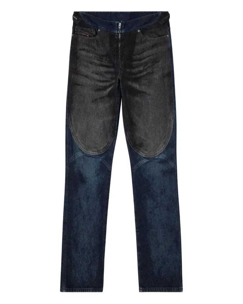Diesel D-Bucy Jeans im Layering-Look - Schwarz Schwarz